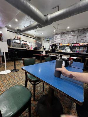 Inside dining area