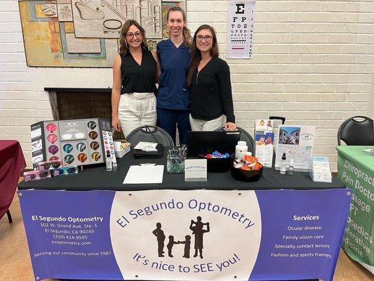 We were happy to represent El Segundo Optometry at the City of El Segundo health fair