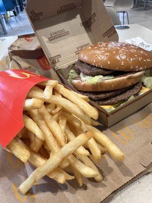 Medium French Fries and Double Big Mac