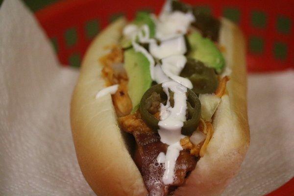 Delicious chilango hot dogs