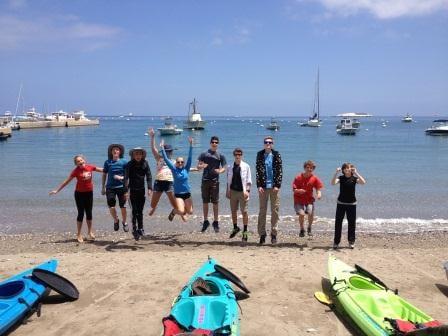 Camp Stevens offers two sea kayaking trips each summer, for teenagers 12-17. These trips paddle along Catalina Island.