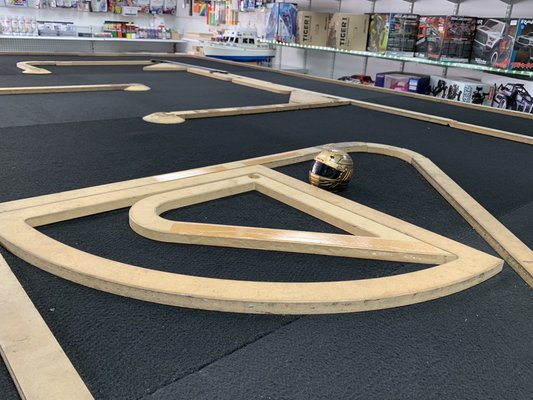 We are one of the few hobby stores with an indoor Mini Z track!