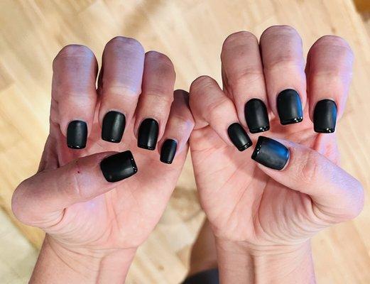 Black Tie French mani