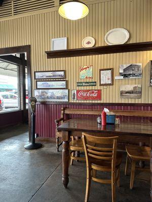 Entrance of restaurant.