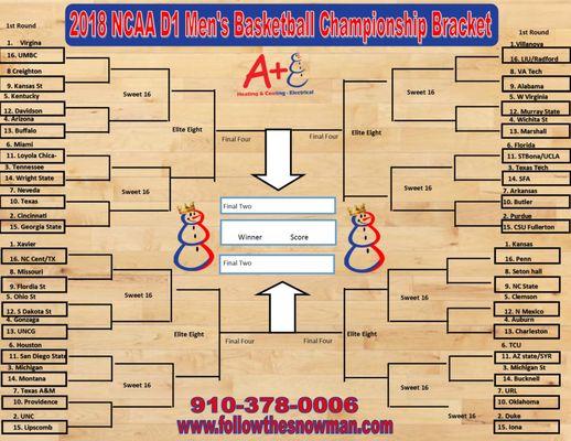 If only picking the perfect bracket was as easy as finding the perfect HVAC company #followthesnowman