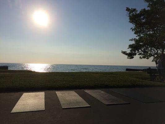 Join us for beach yoga during the summer!