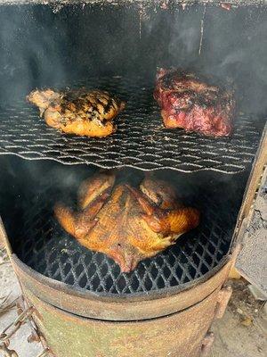 Backyard Chicken and Ribs