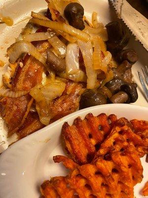 Sante Fe Chicken with sweet potato fries