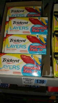 My sons favorite candy now serving in gum!!