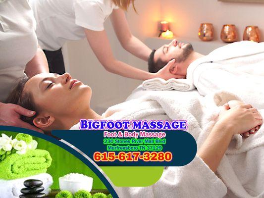 Bigfoot Massage. Couples Massage.