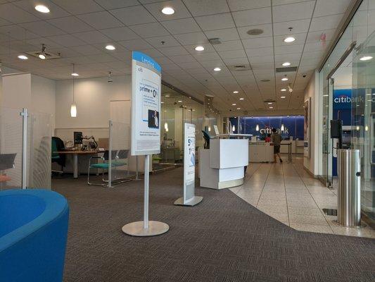 Shot of lobby from south side of inside of building shooting north.