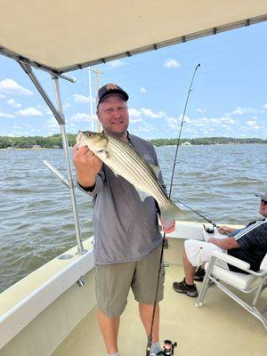 Striped bass not in season but fun to catch