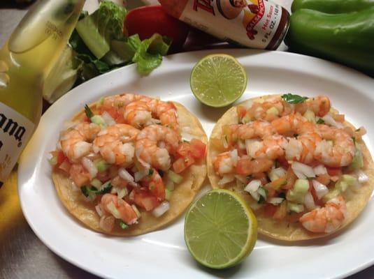 Tostadas de camarones