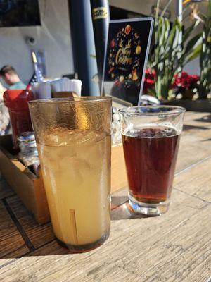 Lemonade and Moose something beer...yummy.