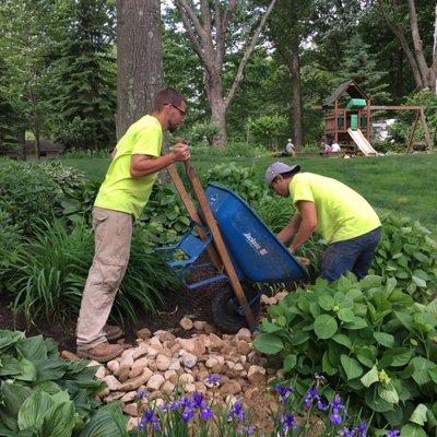 Landscaping with River Rock - North Canton, OH - Haymaker Tree and Lawn