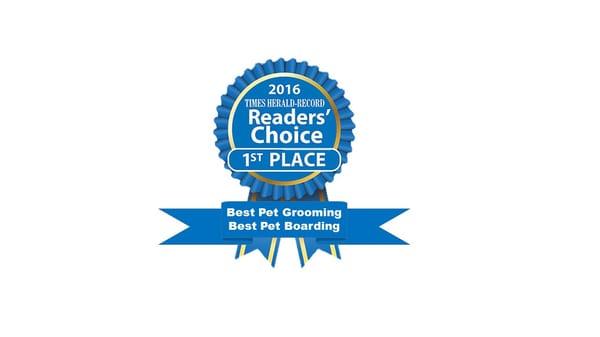 2016 Winner Best Pet Grooming, Best Pet Boarding