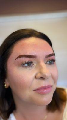 Microshading is a combination of Microblading (hair strokes) and shading