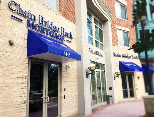 Chain Bridge Bank's Mortgage Division is located right next door to the Bank at 1445 Laughlin Avenue, McLean.