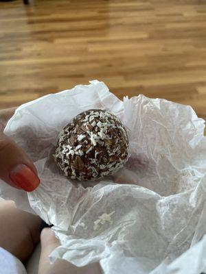 Chocolate coconut ball