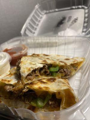 Quesadillas $15.95 (To-Go) Steak & Peppers