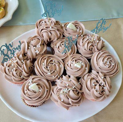 Nude Baby Shower Cupcakes