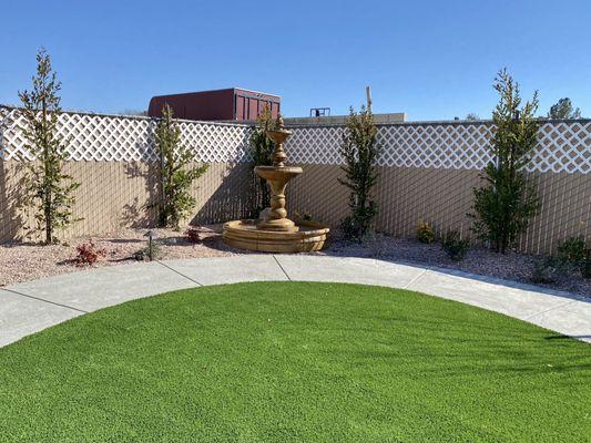 Three tiered fountain.