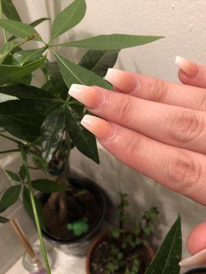 Ombré coffin nails