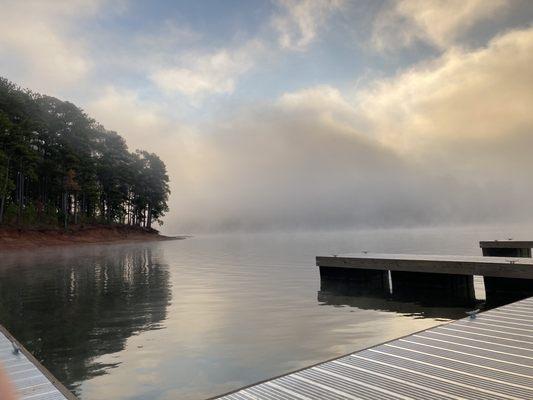 A dock in the morning