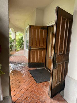 Entrance to the reception area