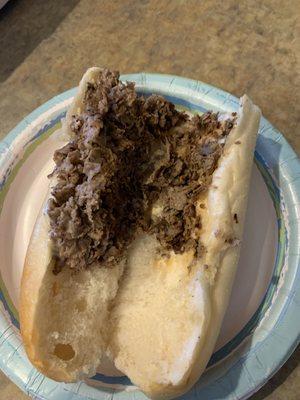 Cheese steak plain.