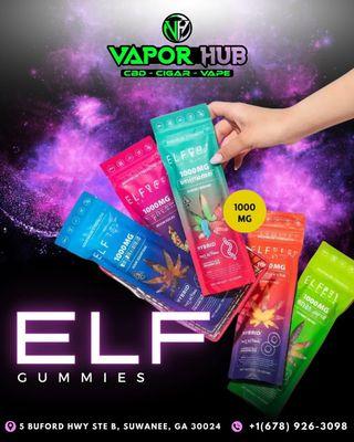 "Get your daily dose of fun with Elf Gummies at Vapor Hub Suwanee!