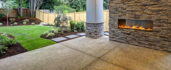 Concrete patio makeover