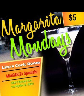 Margarita Mondays for all those Margarita lovers!