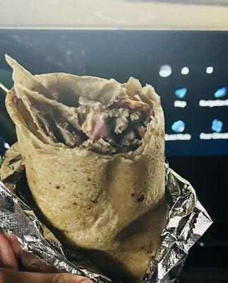 Beef shawarma wrap,