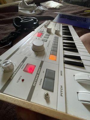 KORG synth, MacBook Pro