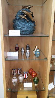 Just a sample of the urns we offer. There are hundreds to choose from.