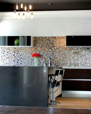 Glass Mosaic Kitchen Backsplash
 WalkOn Tile