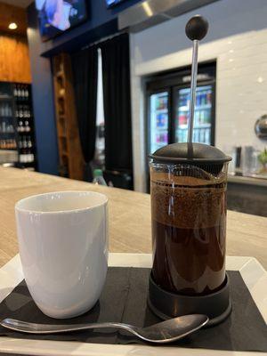 Bourbon barrel aged French press coffee