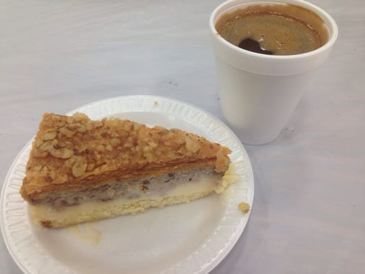 Baklava Cheesecake with Greek Coffee.