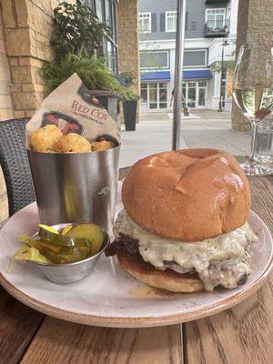 Double Barrel Burger with Truffle Tots