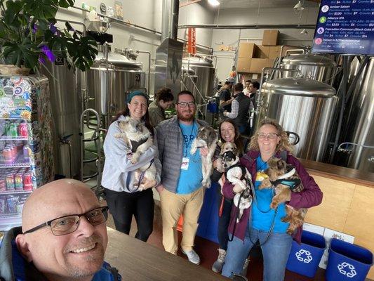 Great times with SBRET dogs and Knox Brew Tours. Cheers!