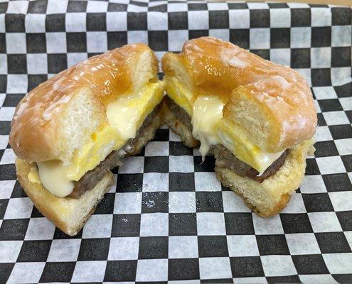 Glazed Donut Breakfast Sandwich