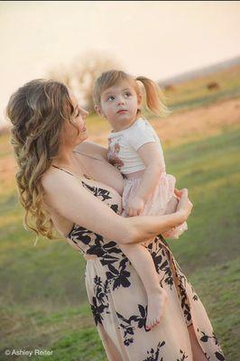 Beautiful mother and daughter