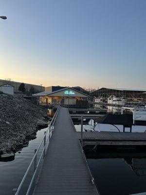 Pathway to the restaurant.