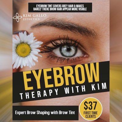 FIRST TIME CLIENT OFFER expert eyebrow wax with a customized eyebrow tint. Call today!