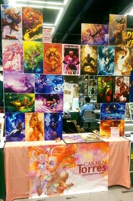 My booth at Emerald City Comic Con. All of the artwork was printed by Raven Copy Center. The colors on each piece were absolutely perfect!