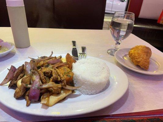 Awesome Beef Empanada & Pollo Saltado for only $22