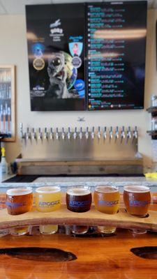 Beer flight... lots of variety!