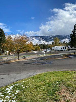 The view of the mountain from our spot.