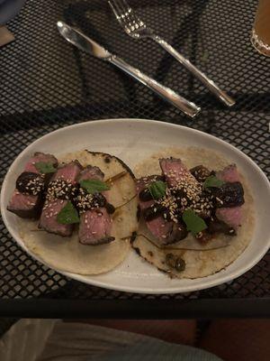 The steak tacos (main course)